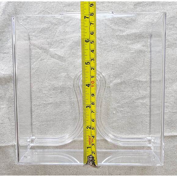 Vintage Clear Lucite Plastic Napkin Holder Butler Mod Retro 7" x 7" NIB USA Made - Picture 8 of 10